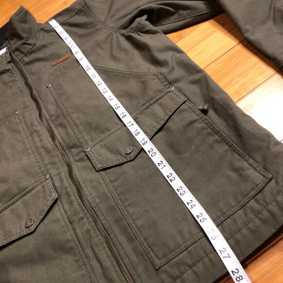 Barn Jacket Columbia Coat Like New Olive Green Fleeced Lined Insulated Jacket - Picture 4 of 13